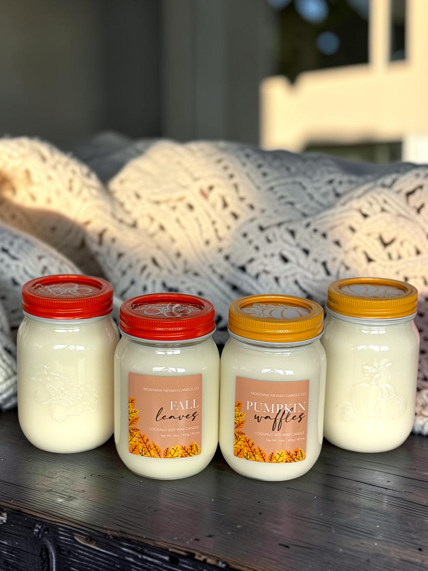 16oz Fall Mason Jar Candles