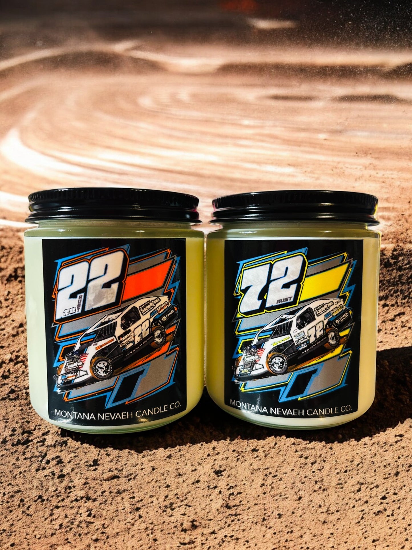 Custom Dirt Track Racing Candle