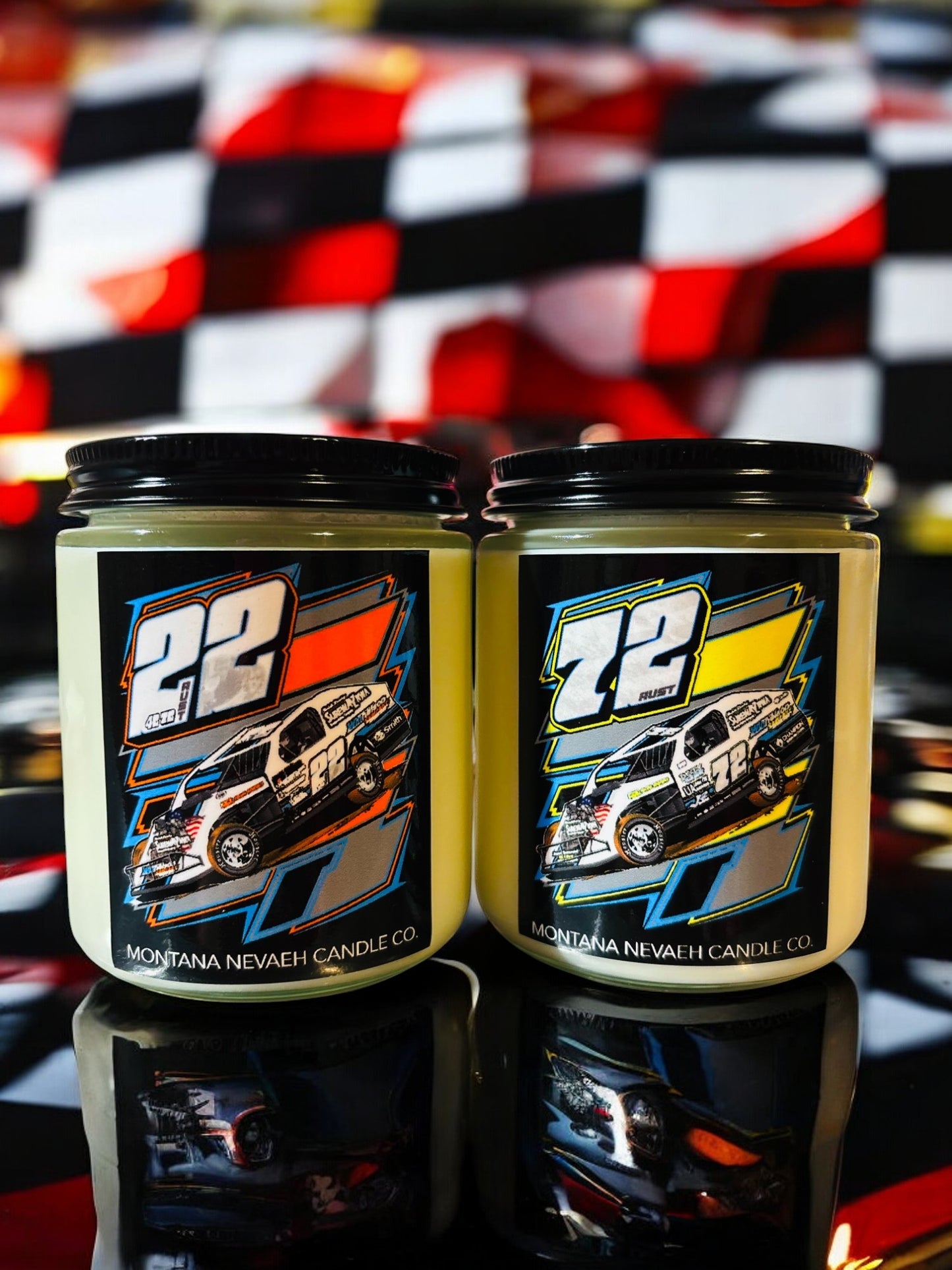 Custom Dirt Track Racing Candle