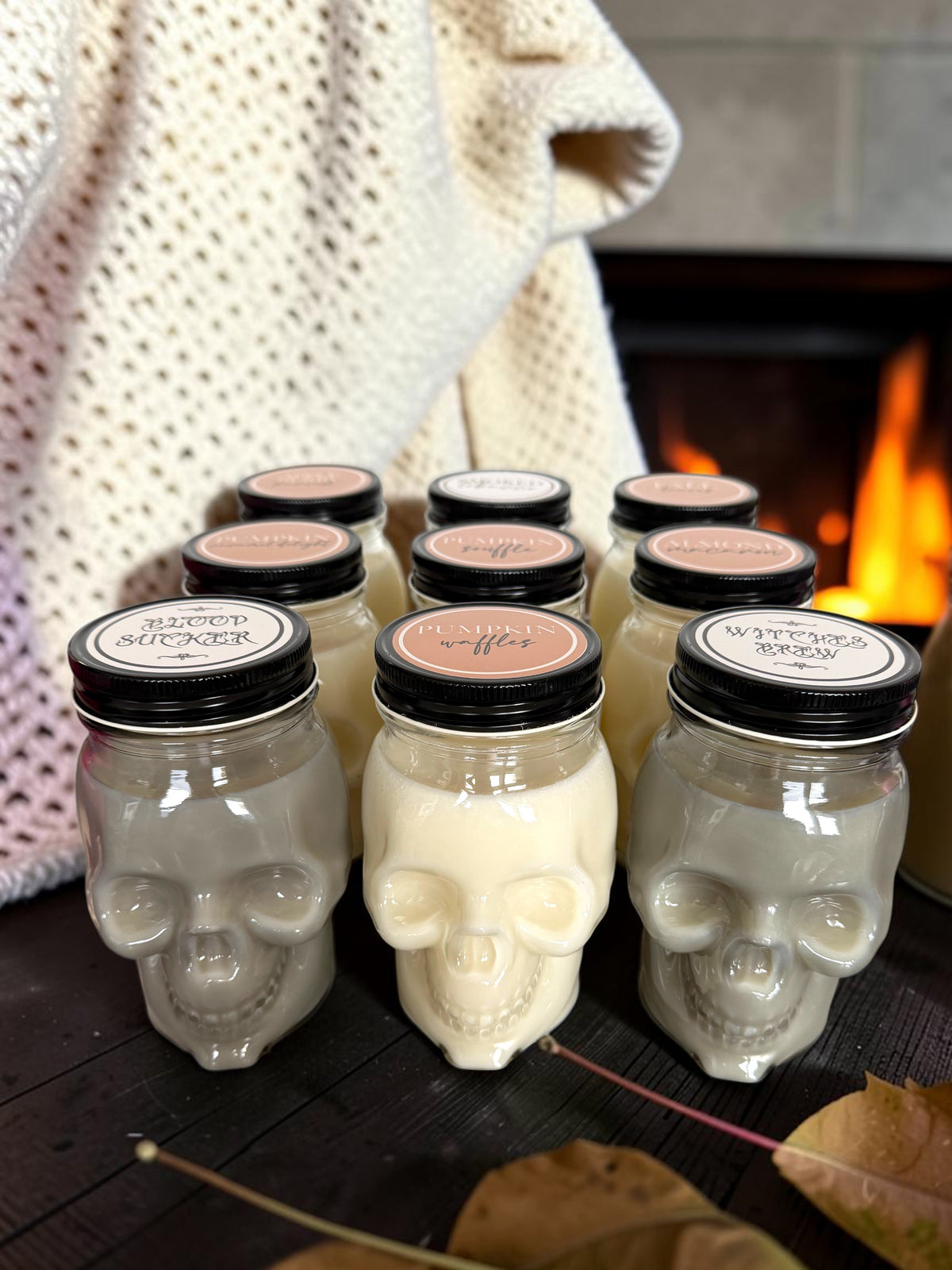 16oz Skull Mason Jar Candles