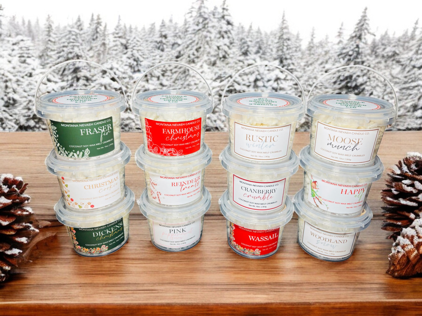 Winter Wax Melt Crumble Buckets