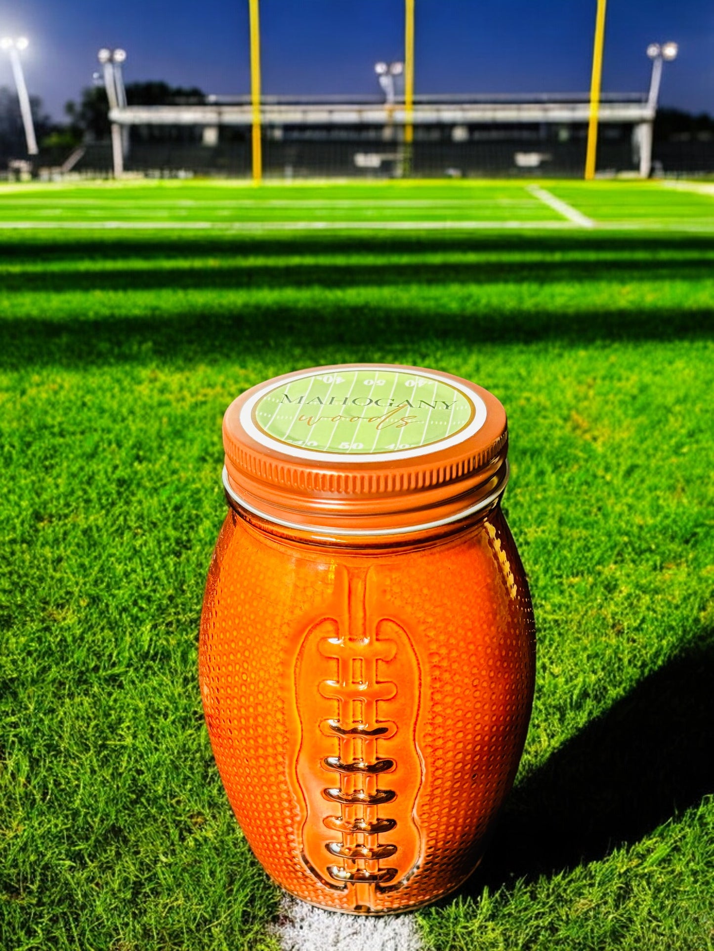 16oz Football Candle