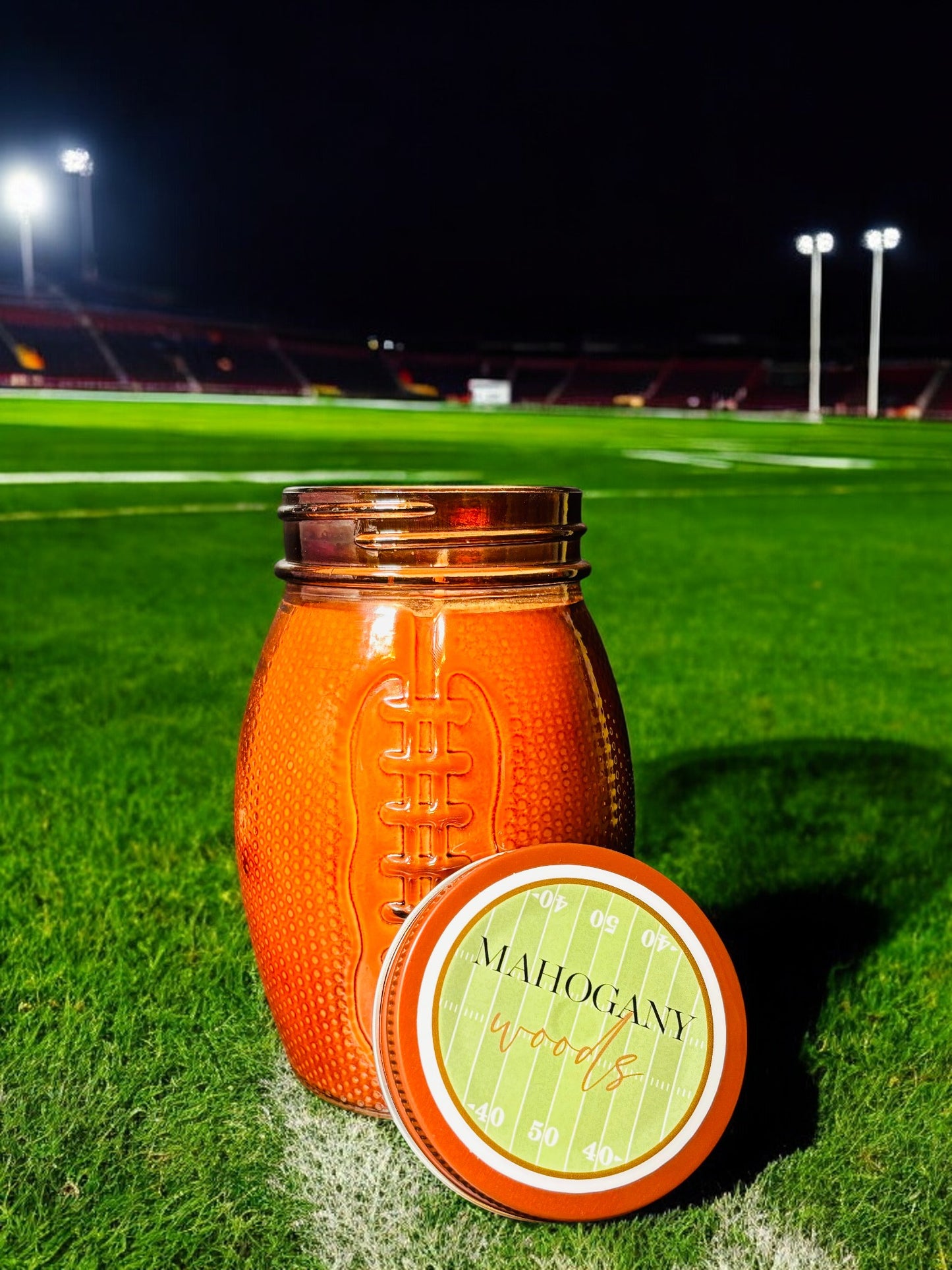 16oz Football Candle