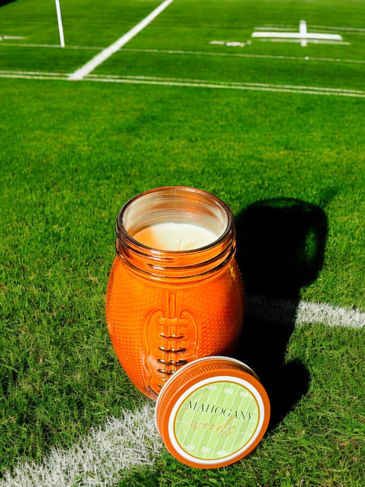 16oz Football Candle