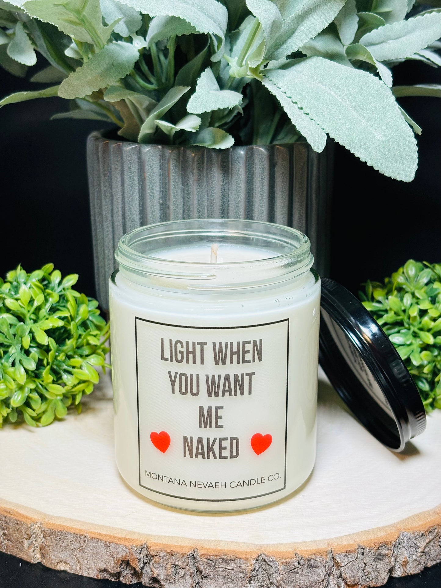 Light When You Want Me Naked Candle