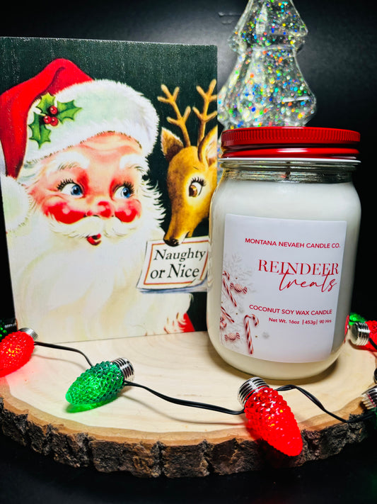 Reindeer Treats Mason Jar Candle