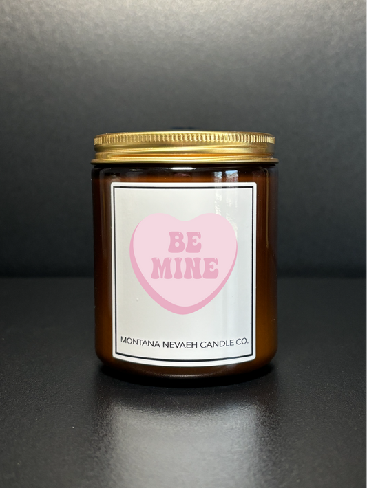 Be Mine Candy Heart Candle