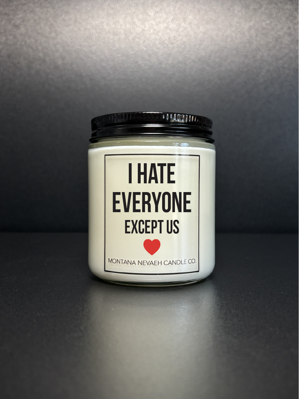 I Hate Everyone Except Us Candle