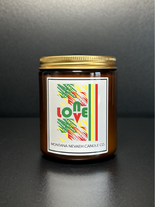 One Love Abstract Candle